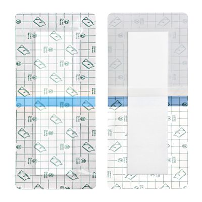 14 Pcs Waterproof Shower Protector Bandage 4"x6" for Post Knee Replacement Hip Surgery Recovery Long Surgical Incision Adhesive Larger Wounds Cover Island Dressing Bordered Gauze