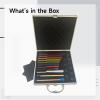 Set Tuning Fork Solfeggio 10 Pcs, Material Alloy Aluminum, Therapy Sound Chakra, Bases Rubber, Wooden Mallets, And Box Storage view 3