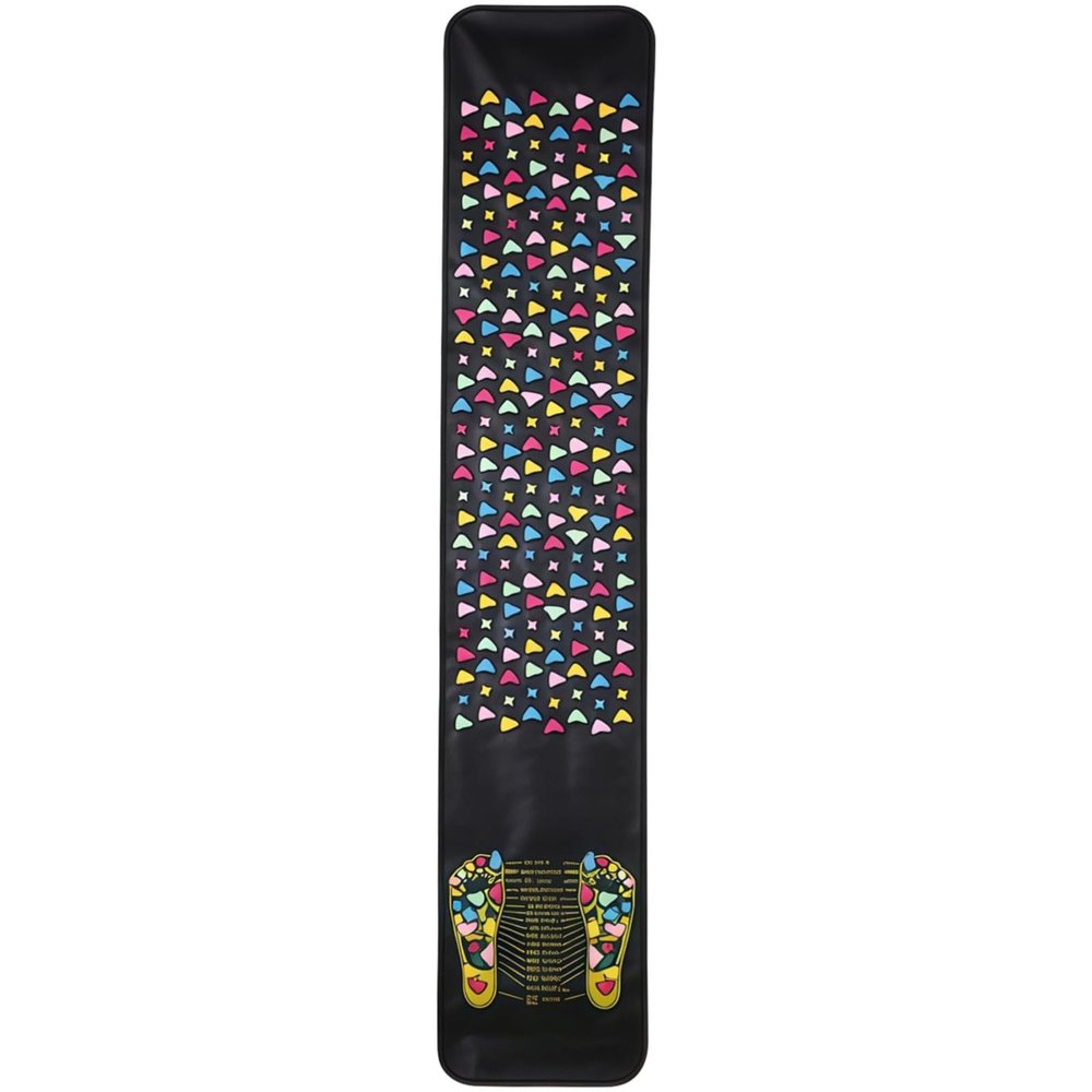 Acupressure 70.8 in / 180 Cm Foot Mat for Relaxation and Muscle Recovery, Non-Slip PVC Walking Pad, Reflexology for Legs and Feet Pain Relief