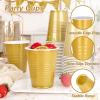 100 PCS Party Cups 12 Oz Plastic Cups Bulk for Party Graduation Wedding Birthday Family Gatherings and New Year view 3