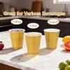 100 PCS Party Cups 12 Oz Plastic Cups Bulk for Party Graduation Wedding Birthday Family Gatherings and New Year view 4