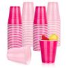 12 Oz Pink Disposable Cups -50 Pcs Party Cups Pink Plastic Cups for Valentine's Day Wedding Birthday Picnic Festive Celebrations (25 Pcs Pink+25 Pcs Hot Pink) view 1