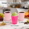 12 Oz Pink Disposable Cups -50 Pcs Party Cups Pink Plastic Cups for Valentine's Day Wedding Birthday Picnic Festive Celebrations (25 Pcs Pink+25 Pcs Hot Pink) view 3
