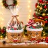 2 Pcs Christmas Baskets for Gifts Empty 9 x 7 Inch Empty Gift Baskets to Fill Bamboo Basket with Christmas Belt for Gingerbread Man Xmas Holiday Birthday Gift Wrapping Supplies view 3