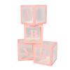 4PCS Clear Balloon Surprise Box with Decorative Letters, Party Decoration Kit for Proposal Birthday Baby Celebration (Roseate) view 3