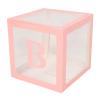 4PCS Clear Balloon Surprise Box with Decorative Letters, Party Decoration Kit for Proposal Birthday Baby Celebration (Roseate) view 4