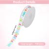 Happy Birthday Ribbon Roll, 75 Ft Gift Wrapping Ribbon Crafts Party Decoration, Colorful Happy Birthday Themed Ribbons for Cake Bouquet Gift Wrapping Bow Making Birthdays Decoration DIY(15 mm x 75 ft) view 2