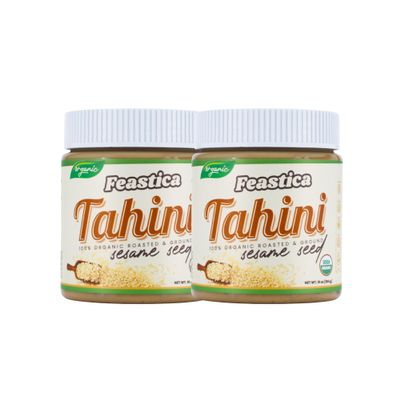 FEASTICA USDA Organic Tahini, 10 oz 100% Organic Sesame Paste, Gluten-Free, Non-GMO, Vegan, Keto-Friendly (Pack of 2))