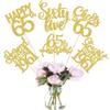 12PCS Happy 65th Birthday Centerpiece Sticks Sixty Five Straight Outta 1961 Table Flower Centerpieces Sticks Lengend Since 1961 Decorations for Cheers to 65 Birthday Party Centerpieces Supplies Gold view 1