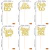 12PCS Happy 65th Birthday Centerpiece Sticks Sixty Five Straight Outta 1961 Table Flower Centerpieces Sticks Lengend Since 1961 Decorations for Cheers to 65 Birthday Party Centerpieces Supplies Gold view 2