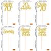12PCS Happy 70th Birthday Centerpiece Sticks Seventy Straight Outta 1956 Table Flower Centerpieces Sticks Lengend Since 1956 Decorations for Cheers to 70th Birthday Party Centerpieces Supplies Gold view 2