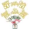 12PCS Happy 50th Birthday Centerpiece Sticks Fifty Straight Outta 1976 Table Flower Centerpieces Sticks Cheers to 50 Lengend Since 1976 Decorations for 50th Birthday Party Centerpieces Supplies Gold view 1