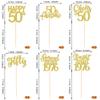12PCS Happy 50th Birthday Centerpiece Sticks Fifty Straight Outta 1976 Table Flower Centerpieces Sticks Cheers to 50 Lengend Since 1976 Decorations for 50th Birthday Party Centerpieces Supplies Gold view 2