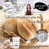 GOHAN JAPAN White Rice Flour (Komeko) made from 100% white rice grown in USA & Japan 450g/1.0lb per 1-pack Gluten Free milled by Kouta Shouten (Japanese Food Company) in Japan (1-pack) view 3