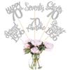 12PCS Happy 70th Birthday Centerpiece Sticks Seventy Straight Outta 1956 Table Flower Centerpieces Sticks Lengend Since 1956 Decorations for Cheers to 70th Birthday Party Centerpieces Supplies Silver view 1