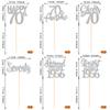 12PCS Happy 70th Birthday Centerpiece Sticks Seventy Straight Outta 1956 Table Flower Centerpieces Sticks Lengend Since 1956 Decorations for Cheers to 70th Birthday Party Centerpieces Supplies Silver view 2