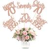 12PCS Happy 70th Birthday Centerpiece Sticks Seventy Straight Outta 1956 Table Flower Centerpieces Sticks Lengend Since 1956 Decorations for Cheers to 70 Birthday Party Centerpieces Supplies Rose Gold view 1