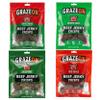 GrazeOn Beef Jerky Crisps Variety Pack - High Protein, No Sugar, Crunchy Air-Dried Meat Snack, All-Natural, Low Carb, Keto, Paleo, Whole30, Spicy Pack All Natural Jerky Sampler with Red Chile, Jalapeo, Christmas, Green Chile - 2.0 oz (Pack of 4) view 1