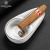 Ash N Tray - Premium Cigar Accessories Set of Cutters, Ashtray & Punch (White) view 3