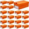 24 Pack Mini Sneaker Boxes for Party Favors 6.1 x 3.9 x 2.6 Inch Mini Shoe Gifts Boxes for Candies Cookies Snacks Sports Small Gift Case with Label for Wedding, Holiday, Birthday Party Favor (Orange) view 1