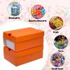 24 Pack Mini Sneaker Boxes for Party Favors 6.1 x 3.9 x 2.6 Inch Mini Shoe Gifts Boxes for Candies Cookies Snacks Sports Small Gift Case with Label for Wedding, Holiday, Birthday Party Favor (Orange) view 4