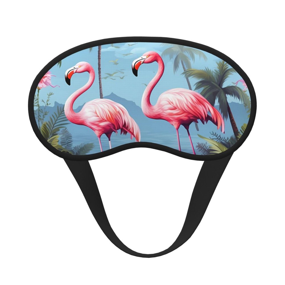Tropical Flamingos Sleep Mask for Side Sleeper - Total Blackout Sleeping Mask, Super Lightweight Soft Eye Mask for Sleeping, Zero Pressure Eye Cover Night Blindfold for Men Women