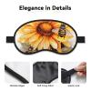 Blackboard Bees Sunflowers Sleep Mask for Side Sleeper - Total Blackout Sleeping Mask, Super Lightweight Soft Eye Mask for Sleeping, Zero Pressure Eye Cover Night Blindfold for Men Women view 3
