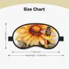 Blackboard Bees Sunflowers Sleep Mask for Side Sleeper - Total Blackout Sleeping Mask, Super Lightweight Soft Eye Mask for Sleeping, Zero Pressure Eye Cover Night Blindfold for Men Women view 4