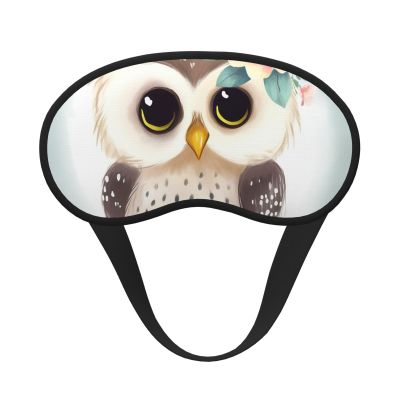 Cute Owl with Flowers Sleep Mask for Side Sleeper - Total Blackout Sleeping Mask, Super Lightweight Soft Eye Mask for Sleeping, Zero Pressure Eye Cover Night Blindfold for Men Women