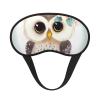 Cute Owl with Flowers Sleep Mask for Side Sleeper - Total Blackout Sleeping Mask, Super Lightweight Soft Eye Mask for Sleeping, Zero Pressure Eye Cover Night Blindfold for Men Women
