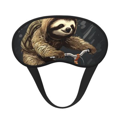 Cycling Sloth Sleep Mask for Side Sleeper - Total Blackout Sleeping Mask, Super Lightweight Soft Eye Mask for Sleeping, Zero Pressure Eye Cover Night Blindfold for Men Women