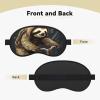 Cycling Sloth Sleep Mask for Side Sleeper - Total Blackout Sleeping Mask, Super Lightweight Soft Eye Mask for Sleeping, Zero Pressure Eye Cover Night Blindfold for Men Women view 2