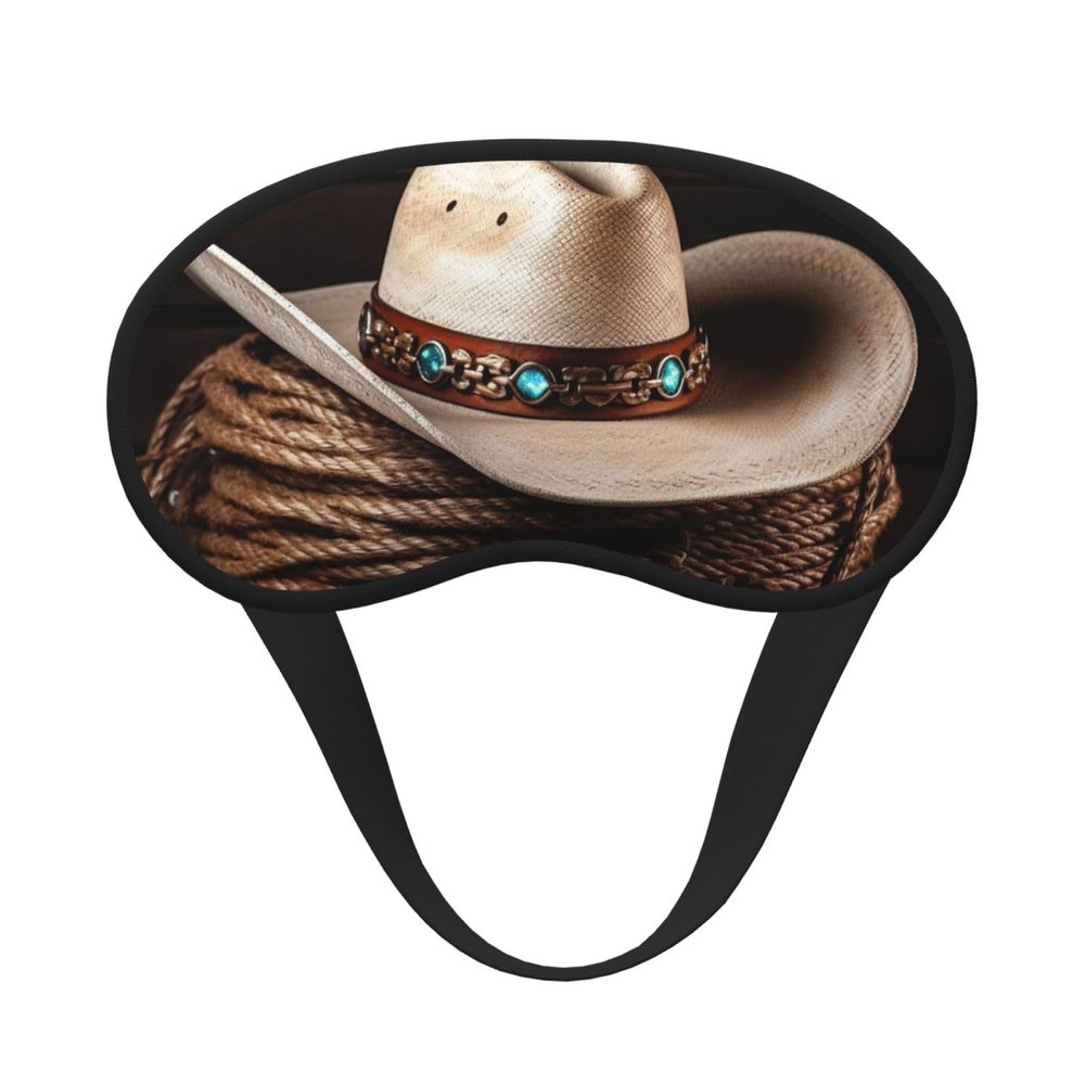 American West Rodeo Hat Sleep Mask for Side Sleeper - Total Blackout Sleeping Mask, Super Lightweight Soft Eye Mask for Sleeping, Zero Pressure Eye Cover Night Blindfold for Men Women