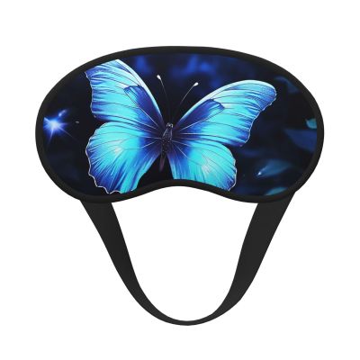 Blue Butterfly Sleep Mask for Side Sleeper - Total Blackout Sleeping Mask, Super Lightweight Soft Eye Mask for Sleeping, Zero Pressure Eye Cover Night Blindfold for Men Women