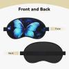Blue Butterfly Sleep Mask for Side Sleeper - Total Blackout Sleeping Mask, Super Lightweight Soft Eye Mask for Sleeping, Zero Pressure Eye Cover Night Blindfold for Men Women view 2