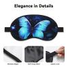 Blue Butterfly Sleep Mask for Side Sleeper - Total Blackout Sleeping Mask, Super Lightweight Soft Eye Mask for Sleeping, Zero Pressure Eye Cover Night Blindfold for Men Women view 3