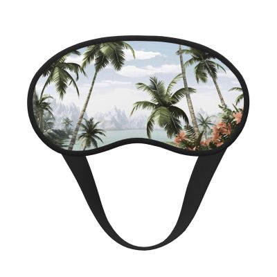 Tropical Palm Trees Sleep Mask for Side Sleeper - Total Blackout Sleeping Mask, Super Lightweight Soft Eye Mask for Sleeping, Zero Pressure Eye Cover Night Blindfold for Men Women