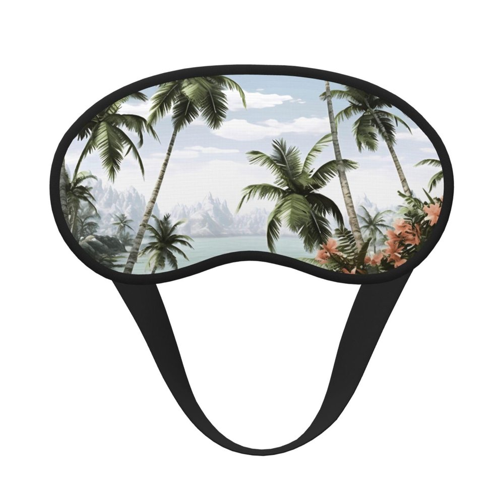 Tropical Palm Trees Sleep Mask for Side Sleeper - Total Blackout Sleeping Mask, Super Lightweight Soft Eye Mask for Sleeping, Zero Pressure Eye Cover Night Blindfold for Men Women