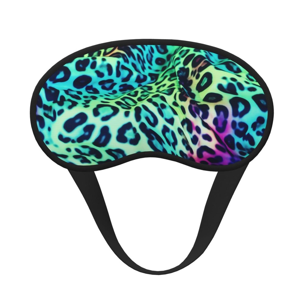Green Leopard Sleep Mask for Side Sleeper - Total Blackout Sleeping Mask, Super Lightweight Soft Eye Mask for Sleeping, Zero Pressure Eye Cover Night Blindfold for Men Women