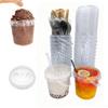 20 sets 34oz clear Plastic Drink Buckets with Lids Straws and Spoons.Sturdy for Cold/Hot drinks, Reusable cups with Dual Holes &Extra 45 Leak-Proof Sticker, Birthday,Party,kitchen, picnic supplies view 1