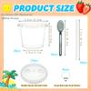 20 sets 34oz clear Plastic Drink Buckets with Lids Straws and Spoons.Sturdy for Cold/Hot drinks, Reusable cups with Dual Holes &Extra 45 Leak-Proof Sticker, Birthday,Party,kitchen, picnic supplies view 2