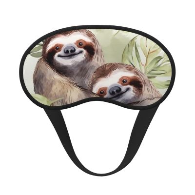 Watercolor Sloth Sleep Mask for Side Sleeper - Total Blackout Sleeping Mask, Super Lightweight Soft Eye Mask for Sleeping, Zero Pressure Eye Cover Night Blindfold for Men Women