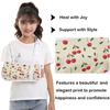 Fotgok Kids Print Arm Sling, Adjustable Breathable Support for Girls with Broken Arm, Shoulder Injury, Post-Surgery, Lightweight, Left/Right (Beige Cherry, Small) view 3