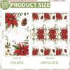 100PCS Christmas Paper Napkins Poinsettia Flower Disposable Hand Towels Xmas Red Floral 3 Ply Decorative Guest Napkins for Lunch Dinner Kitchen Bathroom Winter Christmas Cocktail Party Supplies view 2