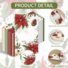 100PCS Christmas Paper Napkins Poinsettia Flower Disposable Hand Towels Xmas Red Floral 3 Ply Decorative Guest Napkins for Lunch Dinner Kitchen Bathroom Winter Christmas Cocktail Party Supplies view 3