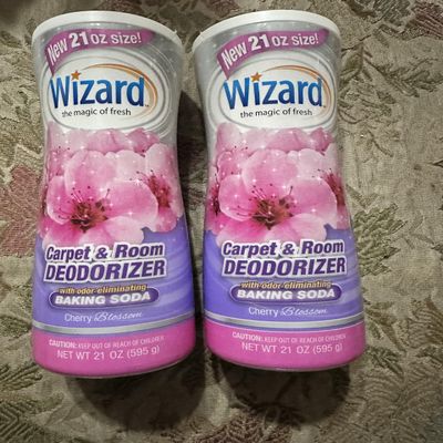 Wizard Carpet & Room Deoderizer with Odor Eliminating Baking Soda, Cherry Blossom (2 Pack)