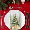 100PCS Christmas Tree Paper Napkins Snowflake Tree Disposable Hand Towels Xmas 3 Ply Decorative Guest Napkins for Lunch Dinner Kitchen Bathroom Winter Christmas Cocktail Party Supplies view 4