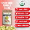 Brothers Nuts Spicy Basil Pumpkin Seeds Organic, Sprouted Pumpkin Seeds Healthy Keto Snack Vegan, Gluten-Free, Kosher No Preservatives 2 oz (Pack of 10) view 2