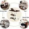 VebaCidi Medical Overbed Bedside Table with Two Shelves and Wheels (Hospital and Home Use), 31 1/2" Desk with Non Tilt Wooden Top, Adjustable Height (Black) view 2
