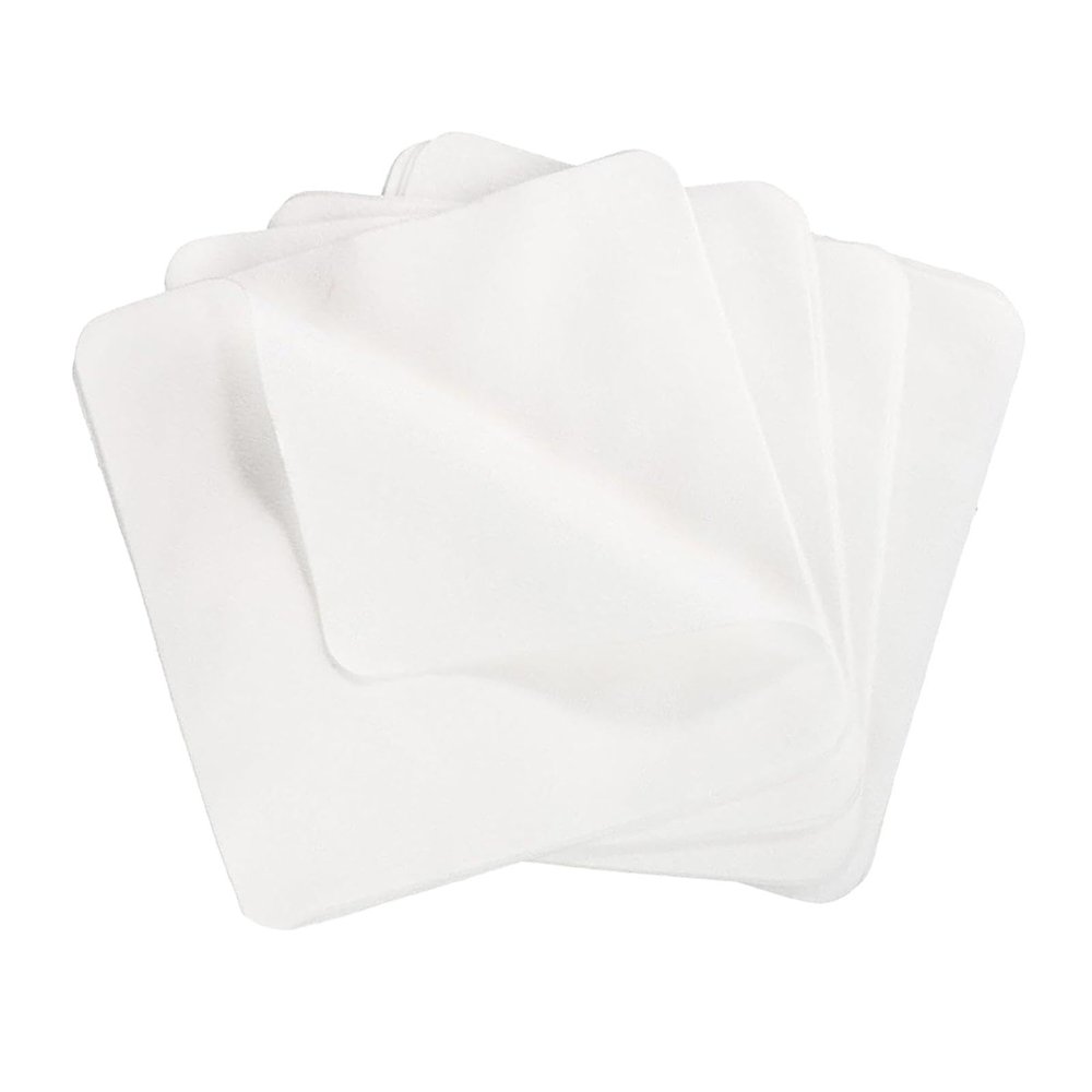 25 Pre Cut Chamois Suede Cloth Pottery Tools for Trimming Smoothing Ceramics Clay Projects Cleaning Glasses Windows Phones 3.94x3.94 inch- White